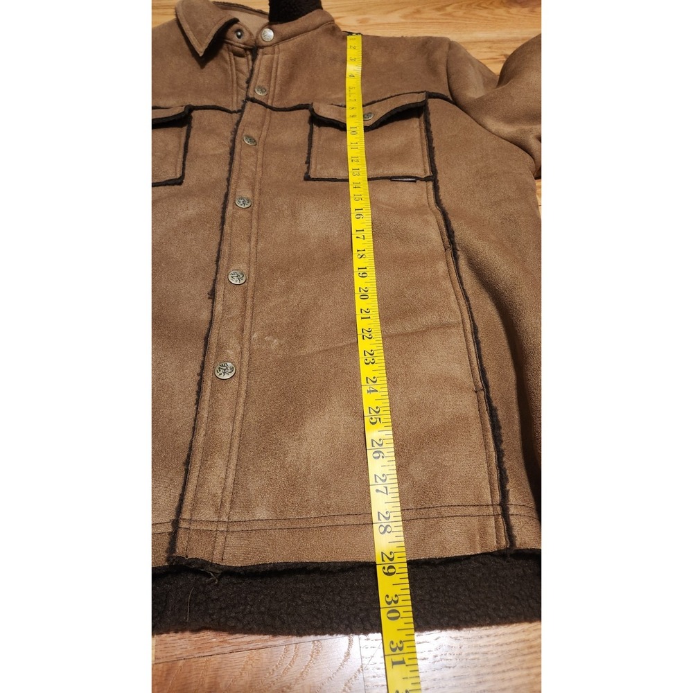 Legendary Whitetails Mens Brown Faux Microsuede Western Yellowstone Jacket L - Picture 9 of 10